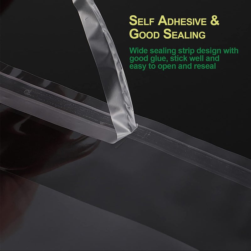 SOMIOCO 100 pcs Clear 4" x 6"(10 x 15 cm) Self Seal Cello Cellophane Bags Resealable Poly Bags 2.8 mils for Cookie, Candy, Gift Bakery, Prints, Photos, Cards & Envelopes, Party Decorative - Image 5